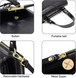Cell PU Leather Small Cross Body Mini Wallet Purse Bag - Black