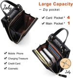 Cell PU Leather Small Cross Body Mini Wallet Purse Bag - Black