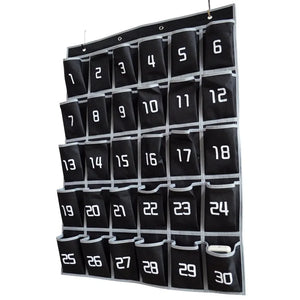 Classroom Cell Phone Holder with Numbered Pocket Chart Organizer