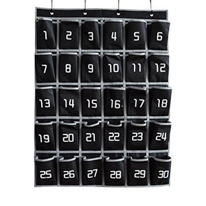 Classroom Cell Phone Holder with Numbered Pocket Chart Organizer