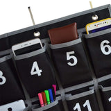 Classroom Cell Phone Holder with Numbered Pocket Chart Organizer