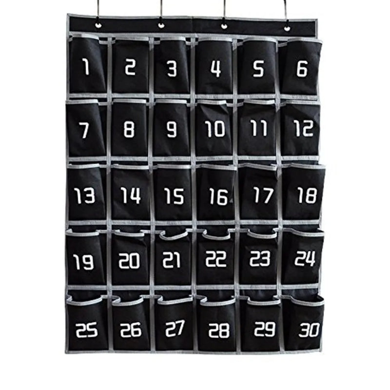 Classroom Cell Phone Holder with Numbered Pocket Chart Organizer