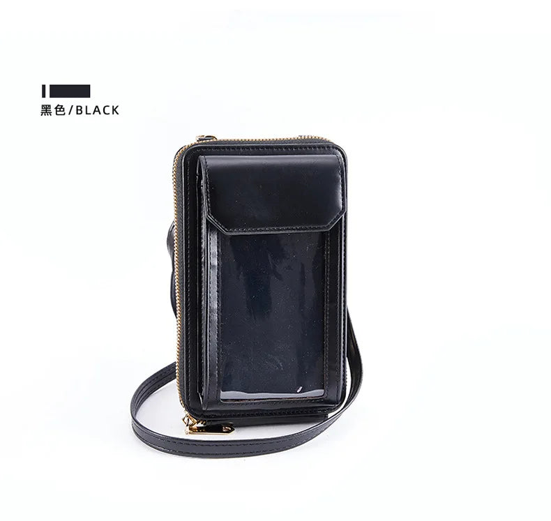 Clear Crossbody Bag Cell Phone Pocket Handbag for Women