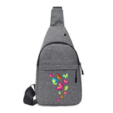 Butterfly Print Hip Belt Poch Bag Chest Pack for Travel Mountaineering