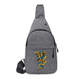 Butterfly Print Hip Belt Poch Bag Chest Pack for Travel Mountaineering