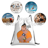 Cena Backpack Drawstring Bag for Riding Climbing Gym Purple Green