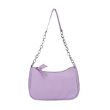Chain Bag Shoulder Bags for Women Underarm PU Zipper Summer Casual Handbag