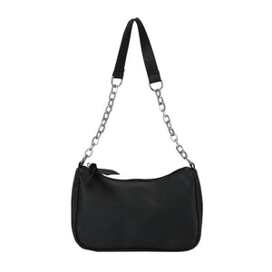 Chain Bag Shoulder Bags for Women Underarm PU Zipper Summer Casual Handbag