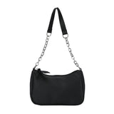 Chain Bag Shoulder Bags for Women Underarm PU Zipper Summer Casual Handbag