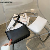 Chain Shoulder Bags PU Leather Underarm Flap Daily Travel Han