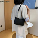 Chain Shoulder Bags PU Leather Underarm Flap Daily Travel Han