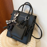 Chain Bow Handbag Women Winter Trends Shoulder Bags PU Leather Crossbody Bag