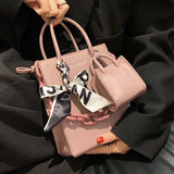 Chain Bow Handbag Women Winter Trends Shoulder Bags PU Leather Crossbody Bag
