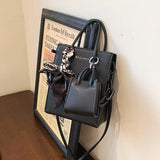 Chain Bow Handbag Women Winter Trends Shoulder Bags PU Leather Crossbody Bag
