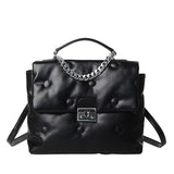 Chain Handbags PU Leather Crossbody Bags For Women Winter Space Cotton Bag Shoul