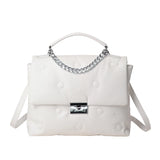 Chain Handbags PU Leather Crossbody Bags For Women Winter Space Cotton Bag Shoul