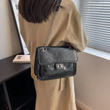 Chain PU Leather Crossbody Bags For Women Shoulder Flap Bag Lady Thread Handbags