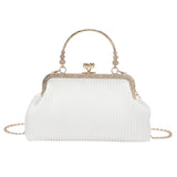Chain Crossbody Bag Clutch Bag PU Leather Soft Metal Buckle