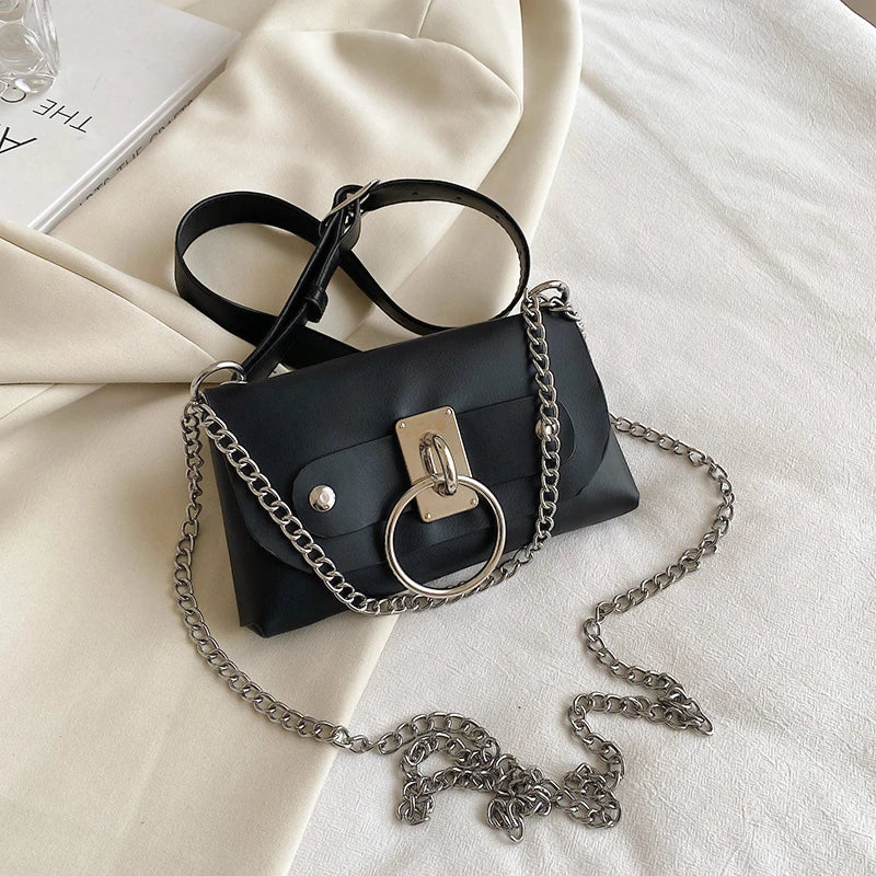 Chain Crossbody Bag For Women Phone Purse Waist Bag Ladies Chest Bag