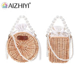 Woven Circle Chain Crossbody Bag Messenger