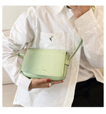 Snakeskin Print Leather Crossbody Bag for Women