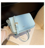 Snakeskin Print Leather Crossbody Bag for Women