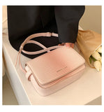 Snakeskin Print Leather Crossbody Bag for Women