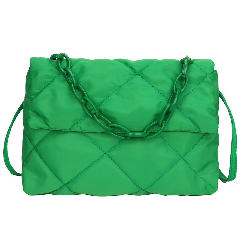 Quilted Chain Crossbody Shoulder Bag All-match Winter Large Capacity