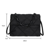 Nylon Square Crossbody Bag Quilted All-match Large Capacity for Girls