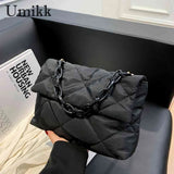 Nylon Crossbody Square Bag Quilted All-match Large Capacity for Girls Shopping