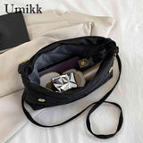 Nylon Crossbody Square Bag Quilted All-match Large Capacity for Girls Shopping