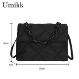 Nylon Crossbody Square Bag Quilted All-match Large Capacity for Girls Shopping
