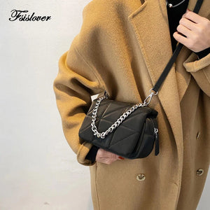 Chain Mini Oxford Flap Shoulder Bag Cross Body Clutches