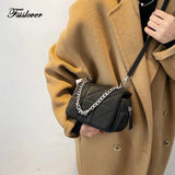 Chain Mini Oxford Flap Shoulder Bag Cross Body Clutches