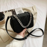 Chain Mini Oxford Flap Shoulder Bag Cross Body Clutches