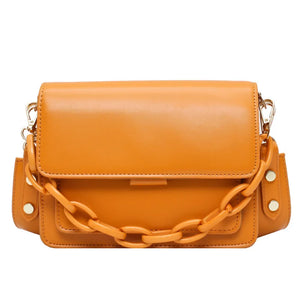 Chain Mini PU Leather Flap Bags for Women Summer Lady Shoulder Handbag