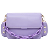 Chain Mini PU Leather Flap Bags for Women Summer Lady Shoulder Handbag