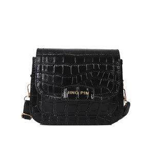 Chain Crossbody Bag Small Square Leather Shoulder Handbag