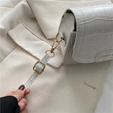 Chain Crossbody Bag Small Square Leather Shoulder Handbag