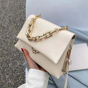 Small PU Leather Flap Crossbody Bag Yellow