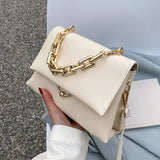 Small PU Leather Flap Crossbody Bag Yellow