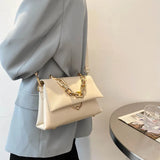 Small Yellow Crossbody Bag with Chain Strap