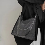 Chain Diamonds Totes Shoulder Bags for Women Large Capacity