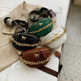 Chain Fanny pack Women Leather Waist Bag Mini Female Belt Bags