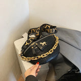 Chain Fanny pack Women Leather Waist Bag Mini Female Belt Bags