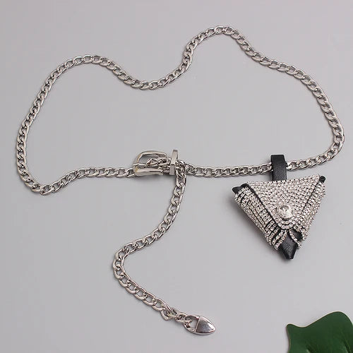 Rhinestone Waist Chain Fanny Pack for Women