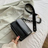 Winter Lady Shoulder Handbag Cross Body Bag Mini PU Leather Solid Bag