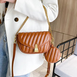 Chain Shoulder Bag Women's Sling Purse Flap Messenger Bag