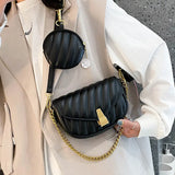 Chain Shoulder Bag Women's Sling Purse Flap Messenger Bag