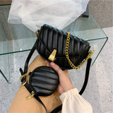 Chain Shoulder Bag Women's Sling Purse Flap Messenger Bag